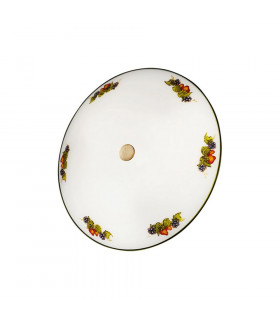 Plafonnier en verre Moon Laiton antique 3 ampoules 9cm