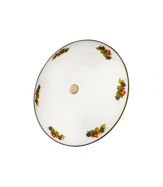 Plafón de cristal Moon Latón antiguo 3 bombillas 9cm