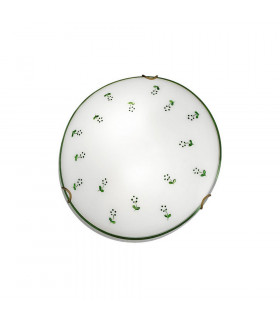 Plafón de cristal Moon Latón antiguo 3 bombillas 9cm