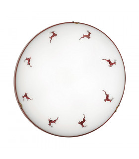 Plafonnier en verre Moon Laiton antique 1 ampoule 9cm