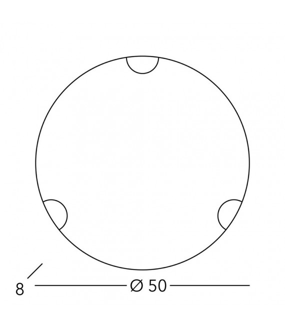 Plafón luna cristal 1 luz Latón envejecido