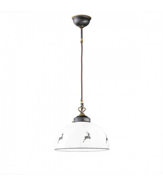 Lampada a sospensione Nonna Ottone antico 1 lampadina 22cm