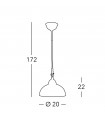 Suspension Nonna Laiton antique 1 ampoule 22cm