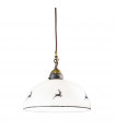 Nonna pendant lamp Frosted antique brass 1 bulb 26cm