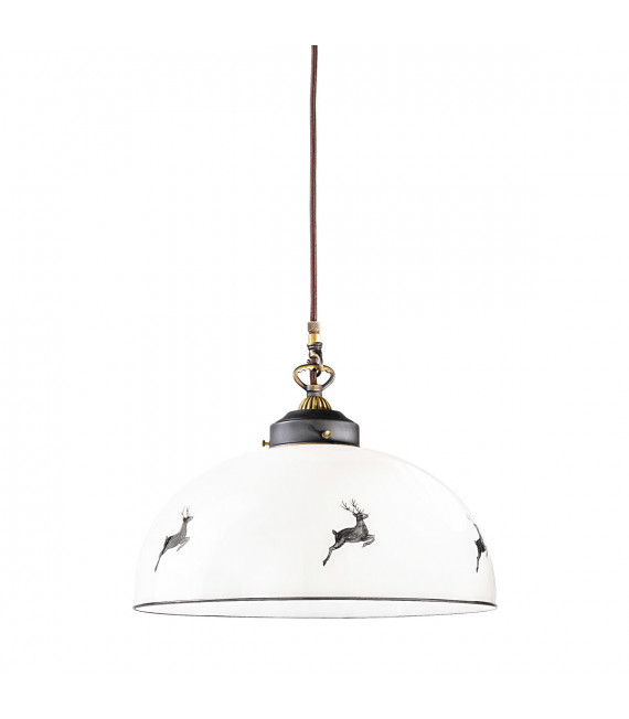 Lampada a sospensione Nonna Ottone antico 1 lampadina 32cm