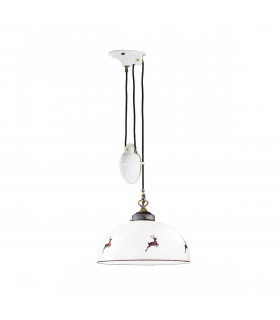 Lampada a sospensione Nonna Ottone antico 1 lampadina 32cm