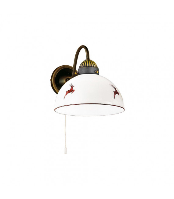Lamp with lampshade Nonna Matte antique brass 1 bulb 20cm