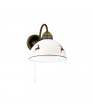 Lamp with lampshade Nonna Matte antique brass 1 bulb 20cm