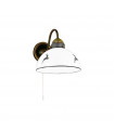Lampe avec abat jour Nonna Laiton antique 1 ampoule 20cm
