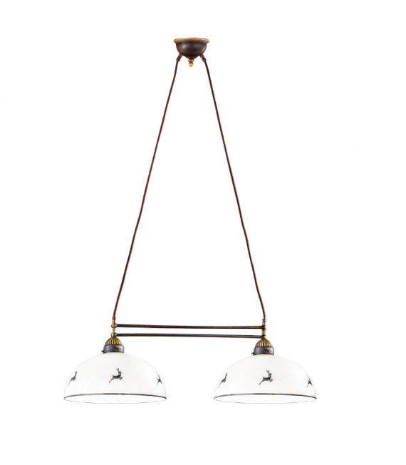 Nonna pendant lamp Antique brass 2 bulbs 25cm