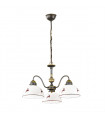Suspension Nonna Laiton antique 3 ampoules 30cm