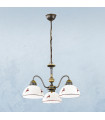 Suspension Nonna Laiton antique 3 ampoules 30cm