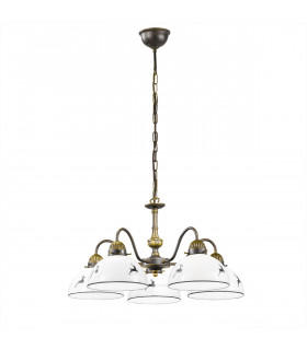Nonna pendant lamp Antique brass 5 bulbs 35cm