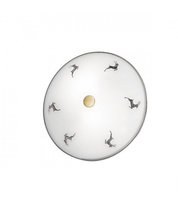 Plafoniera Nonna Ottone antico 2 lampadine 7cm