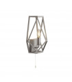 Wall light Chassis Mild steel Satin silver 1 bulb 30cm