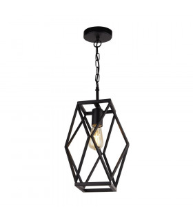Sospensione telaio Acciaio dolce Nero opaco 1 lampadina 44cm