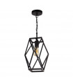 Suspension Chassis Acier doux Noir mat 1 ampoule 44cm