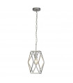 Chassis pendant Mild steel Satin silver 1 bulb 44cm