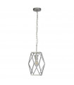 Suspension Chassis Acier doux Argent satiné 1 ampoule 44cm