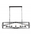 Suspension Chassis Acier doux Noir mat 5 ampoules 38cm