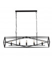 Chassis pendant Mild steel Matt black 5 bulbs 38cm