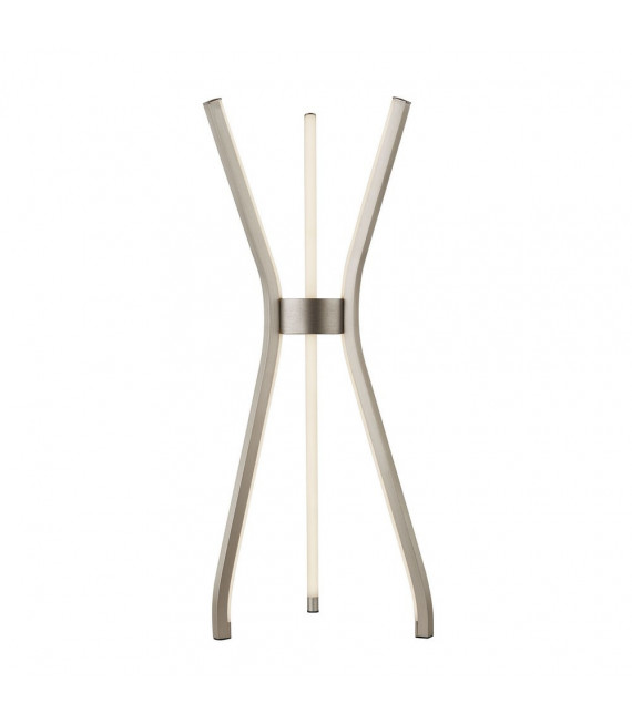 Sobremesa trípode Aluminio níquel satinado 3 bombillas 53cm