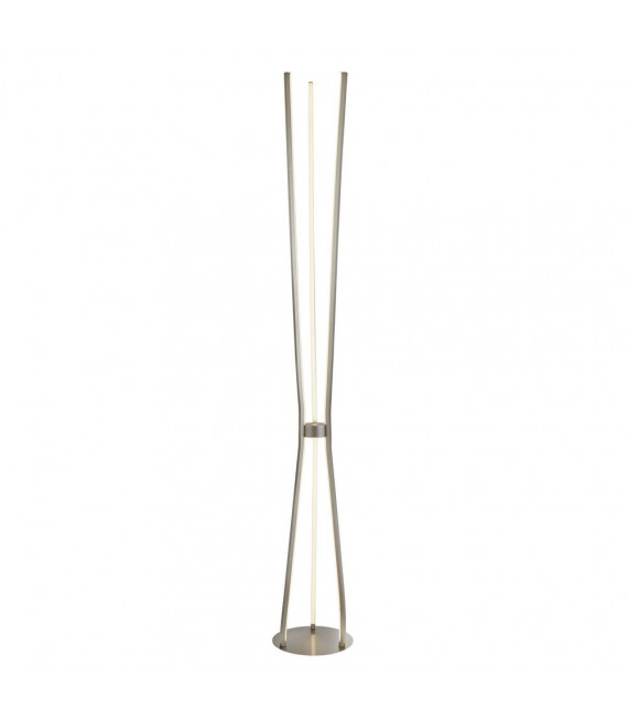 Tripod Floor Lamp Aluminum Satin Nickel 3 bulbs 165cm