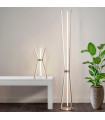 Tripod Floor Lamp Aluminum Satin Nickel 3 bulbs 165cm