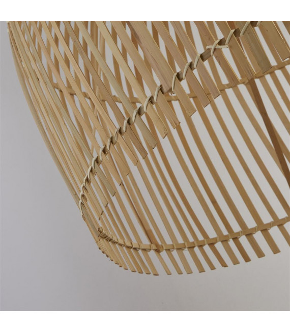 Bali Pendant Steel, Natural Bamboo 1 bulb 50cm