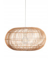 Bali Pendant Steel, Natural Rattan 1 bulb 26cm