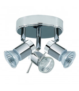Ceiling light Spot Aries Satin silver metal, chrome 3 bulbs 13cm