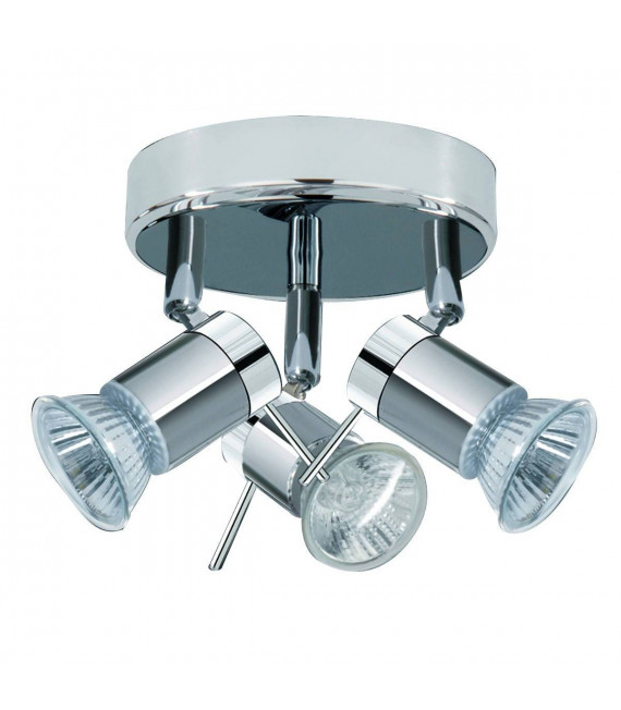 Plafoniera Spot Aries Metallo argento satinato, cromo 3 lampadine 13cm