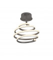 Plafonnier LED intégré Swirl Acier doux Gris 36 Cm