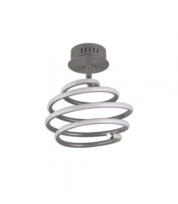 Plafón LED Swirl integrado gris acero dulce 36 cm