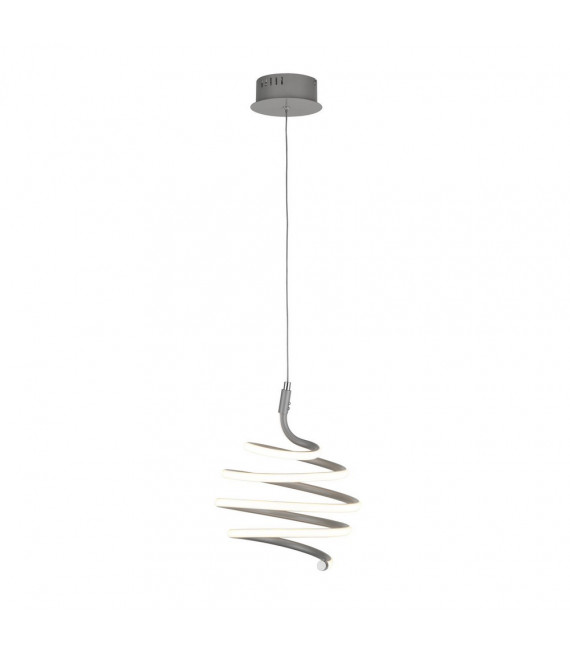 Plafón LED integrado Swirl Acero dulce Gris 34 Cm