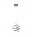 Integrated LED ceiling light Swirl Mild steel Gray 34 Cm