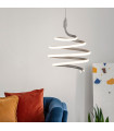 Integrated LED ceiling light Swirl Mild steel Gray 34 Cm