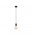 Suspension design Matt Black Acier Noir mat 1 ampoule 150cm