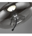 Suspension Lisbon Verre,acier doux Verre noir,fumé 1 ampoule 30cm