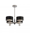 Suspension New Orleans Acier doux Chrome 4 ampoules 54cm