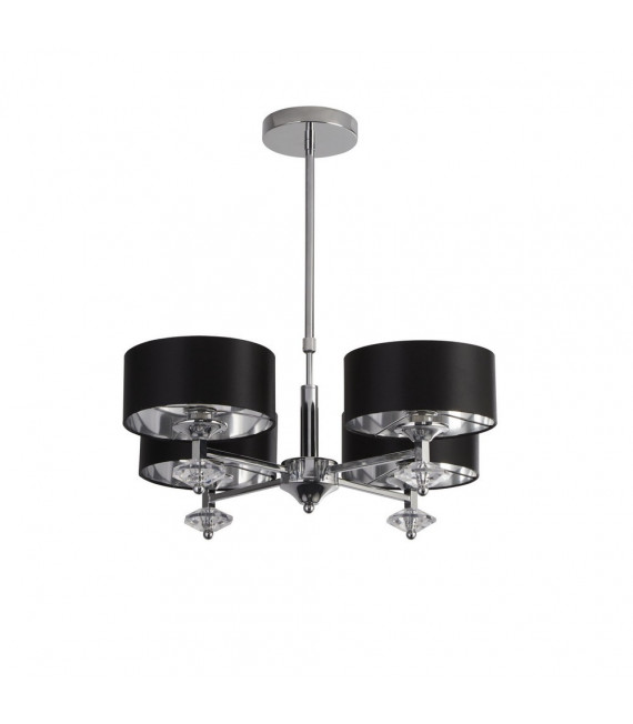 Ciondolo New Orleans Mild Steel Chrome 4 lampadine 54cm
