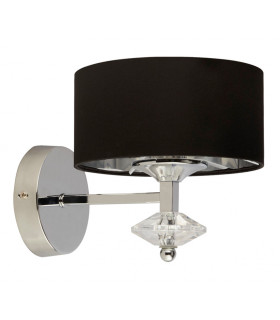 Lamp with shade New Orleans Black Steel 1 bulb 21cm