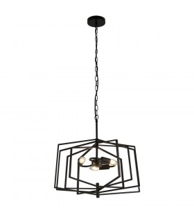 Slinky Pendelleuchte Stahl matt schwarz 3 flammig 50cm