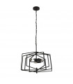 Slinky pendant Mild steel Matt black 3 bulbs 50cm