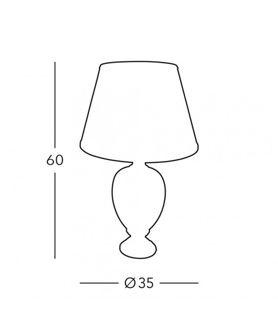 Lampe de table Dauphin 1 ampoule 60cm