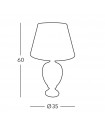 Dolphin table lamp 1 bulb 60cm