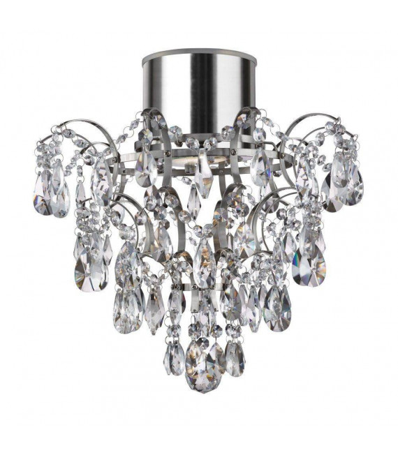 Plafón baño Acero Cromado 1 bombilla 38cm
