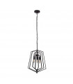 Suspension Slinky Acier doux Noir mat 3 ampoules 55cm