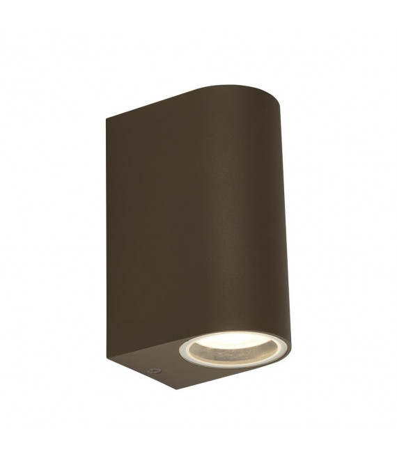 Garden wall light Eiffel Glass, aluminum Rust brown 2 bulbs 15cm