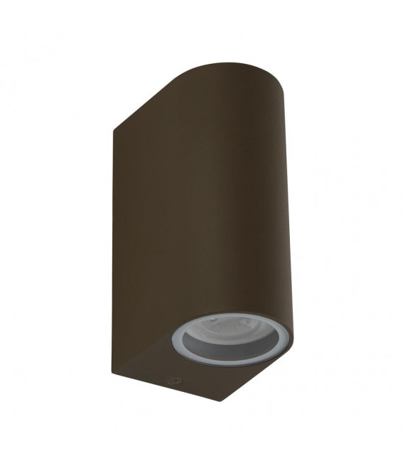 Garden wall light Eiffel Glass, aluminum Rust brown 2 bulbs 15cm